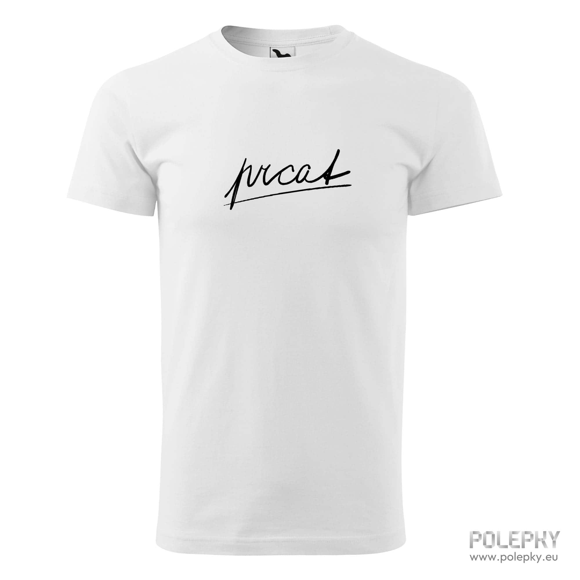 Tričko - Prcat - bílé
